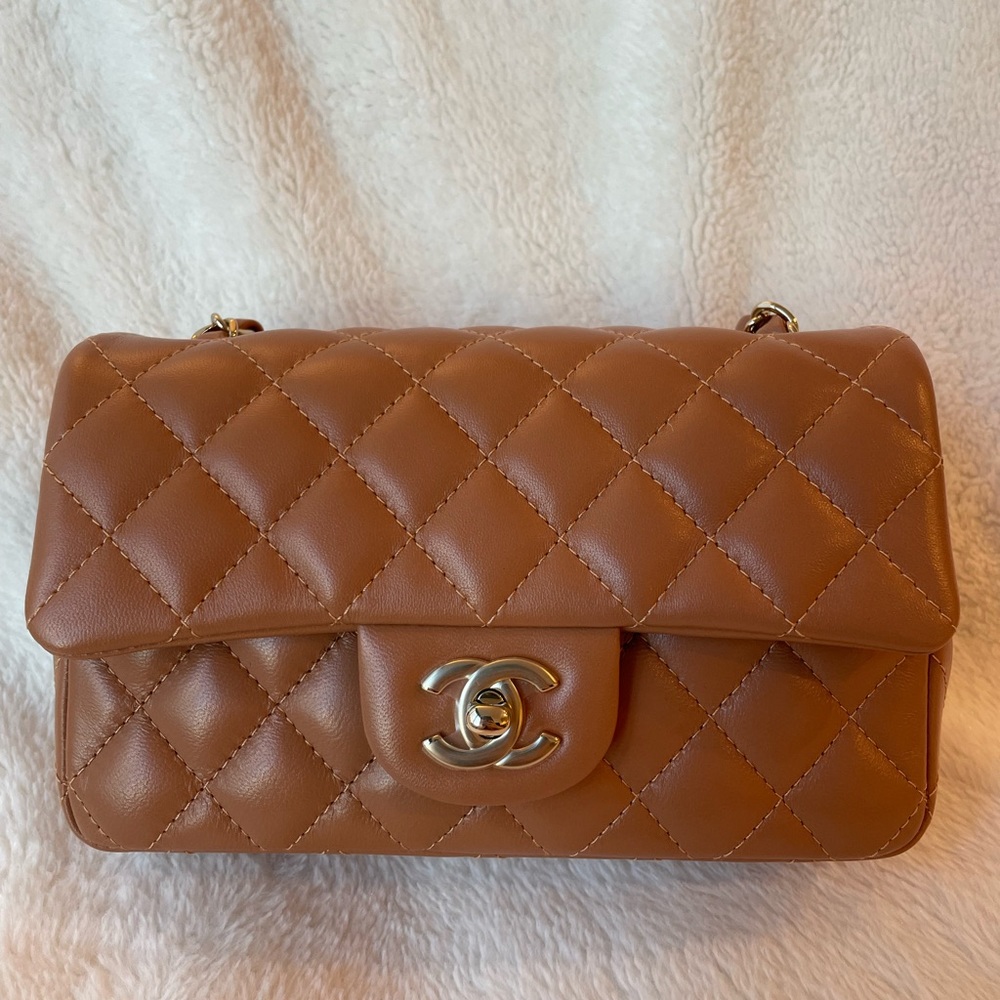 Chanel Classic Mini Flap 22S Caramel